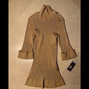 INC Gold lurex sweater